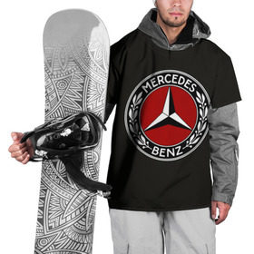 Накидка на куртку 3D с принтом Mercedes-Benz в Тюмени, 100% полиэстер |  | Тематика изображения на принте: car | germany | logo | make | mercedes benz | автомобиль | германия | логотип | марка | мерседес бенц