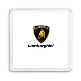 Магнит 55*55 с принтом Lamborghini в Тюмени, Пластик | Размер: 65*65 мм; Размер печати: 55*55 мм | авто | ламборджини | марка | машина