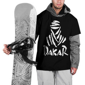 Накидка на куртку 3D с принтом Dakar в Тюмени, 100% полиэстер |  | dakar | desert | logo | race | rally | sign | гонки | дакар | знак | логотип | пустыня | ралли