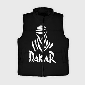 Женский жилет утепленный 3D с принтом Dakar в Тюмени,  |  | dakar | desert | logo | race | rally | sign | гонки | дакар | знак | логотип | пустыня | ралли