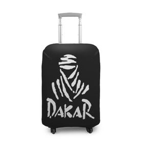 Чехол для чемодана 3D с принтом Dakar в Тюмени, 86% полиэфир, 14% спандекс | двустороннее нанесение принта, прорези для ручек и колес | dakar | desert | logo | race | rally | sign | гонки | дакар | знак | логотип | пустыня | ралли