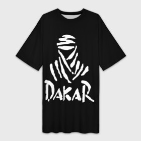 Платье-футболка 3D с принтом Dakar в Тюмени,  |  | dakar | desert | logo | race | rally | sign | гонки | дакар | знак | логотип | пустыня | ралли