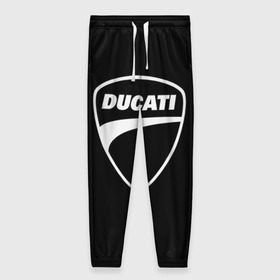 Женские брюки 3D с принтом Ducati в Тюмени, полиэстер 100% | прямой крой, два кармана без застежек по бокам, с мягкой трикотажной резинкой на поясе и по низу штанин. В поясе для дополнительного комфорта — широкие завязки | авто | дукати | марка | машина