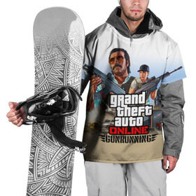 Накидка на куртку 3D с принтом GTA Online: GUNRUNNING в Тюмени, 100% полиэстер |  | auto | grand | gta | gta5 | rockstar | theft | гта | рокстар