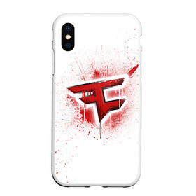 Чехол для iPhone XS Max матовый с принтом csgo - FaZe clan (White collection) в Тюмени, Силикон | Область печати: задняя сторона чехла, без боковых панелей | Тематика изображения на принте: cs go | faze | white | кс го | фейз