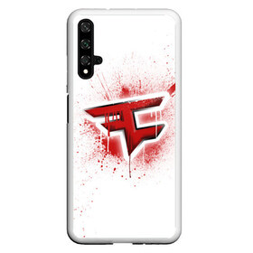 Чехол для Honor 20 с принтом csgo - FaZe clan (White collection) в Тюмени, Силикон | Область печати: задняя сторона чехла, без боковых панелей | cs go | faze | white | кс го | фейз