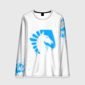 Мужской лонгслив 3D с принтом cs:go - Liquid team (White collection) в Тюмени, 100% полиэстер | длинные рукава, круглый вырез горловины, полуприлегающий силуэт | 0x000000123 | cs go | liquid | white | кс го | ликвид