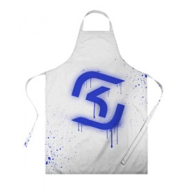 Фартук 3D с принтом cs:go - SK Gaming (White collection) в Тюмени, 100% полиэстер | общий размер — 65 х 85 см, ширина нагрудника — 26 см, горловина — 53 см, длина завязок — 54 см, общий обхват в поясе — 173 см. Принт на завязках и на горловине наносится с двух сторон, на основной части фартука — только с внешней стороны | 0x000000123 | cs go | sk | white | кс го