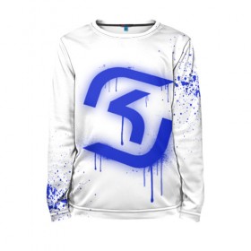 Детский лонгслив 3D с принтом cs:go - SK Gaming (White collection) в Тюмени, 100% полиэстер | длинные рукава, круглый вырез горловины, полуприлегающий силуэт
 | 0x000000123 | cs go | sk | white | кс го