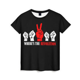 Женская футболка 3D с принтом DM: Where`s the revolution? в Тюмени, 100% полиэфир ( синтетическое хлопкоподобное полотно) | прямой крой, круглый вырез горловины, длина до линии бедер | depeche mode