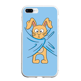 Чехол для iPhone 7Plus/8 Plus матовый с принтом Кролик в Тюмени, Силикон | Область печати: задняя сторона чехла, без боковых панелей | животные | зайчик | заяц | кролик