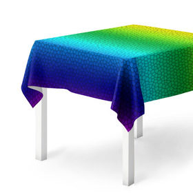 Скатерть 3D с принтом Радуга (Витражный Градиент) в Тюмени, 100% полиэстер (ткань не мнется и не растягивается) | Размер: 150*150 см | gradient | rainbow | витраж | градиент | радуга