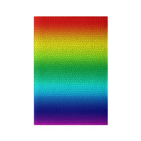 Обложка для паспорта матовая кожа с принтом Радуга (Витражный Градиент) в Тюмени, натуральная матовая кожа | размер 19,3 х 13,7 см; прозрачные пластиковые крепления | Тематика изображения на принте: gradient | rainbow | витраж | градиент | радуга