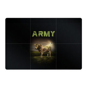 Магнитный плакат 3Х2 с принтом Корова ARMY (армия) в Тюмени, Полимерный материал с магнитным слоем | 6 деталей размером 9*9 см | 