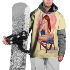 Накидка на куртку 3D с принтом Pin Up Pop Art Girl в Тюмени, 100% полиэстер |  | comics | girl | lollipop | pin up | pop art | арт | девочка | дизайн | конфетка | лолита | милая | мода | пафос | поп арт | сосательная | стиль | чупа чупс