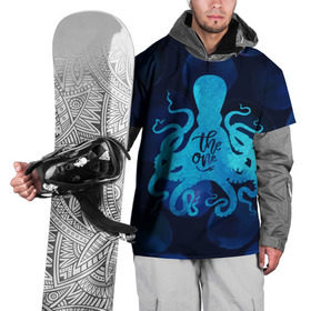 Накидка на куртку 3D с принтом крутой осьминог в Тюмени, 100% полиэстер |  | вода | море | океан | осьминог | подводный мир | рыбы