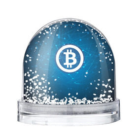 Водяной шар с принтом Bitcoin Blue - Биткоин в Тюмени, Пластик | Изображение внутри шара печатается на глянцевой фотобумаге с двух сторон | bitcoin | ethereum | litecoin | биткоин | интернет | крипта | криптовалюта | лайткоин | майнинг | технологии | эфир