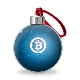 Ёлочный шар с принтом Bitcoin Blue - Биткоин в Тюмени, Пластик | Диаметр: 77 мм | Тематика изображения на принте: bitcoin | ethereum | litecoin | биткоин | интернет | крипта | криптовалюта | лайткоин | майнинг | технологии | эфир