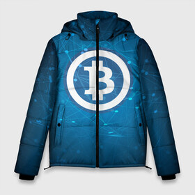 Мужская зимняя куртка 3D с принтом Bitcoin Blue - Биткоин в Тюмени, верх — 100% полиэстер; подкладка — 100% полиэстер; утеплитель — 100% полиэстер | длина ниже бедра, свободный силуэт Оверсайз. Есть воротник-стойка, отстегивающийся капюшон и ветрозащитная планка. 

Боковые карманы с листочкой на кнопках и внутренний карман на молнии. | Тематика изображения на принте: bitcoin | ethereum | litecoin | биткоин | интернет | крипта | криптовалюта | лайткоин | майнинг | технологии | эфир