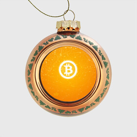 Стеклянный ёлочный шар с принтом Bitcoin - Биткоин в Тюмени, Стекло | Диаметр: 80 мм | bitcoin | ethereum | litecoin | биткоин | интернет | крипта | криптовалюта | лайткоин | майнинг | технологии | эфир