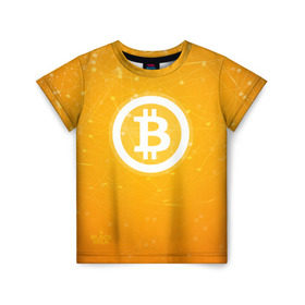 Детская футболка 3D с принтом Bitcoin - Биткоин в Тюмени, 100% гипоаллергенный полиэфир | прямой крой, круглый вырез горловины, длина до линии бедер, чуть спущенное плечо, ткань немного тянется | bitcoin | ethereum | litecoin | биткоин | интернет | крипта | криптовалюта | лайткоин | майнинг | технологии | эфир