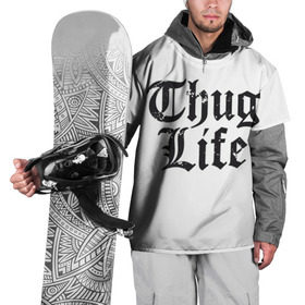 Накидка на куртку 3D с принтом Thug Life в Тюмени, 100% полиэстер |  | Тематика изображения на принте: 2pac | amaru | life | shakur | thug | thung | tupac