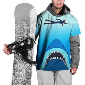 Накидка на куртку 3D с принтом Акула в Тюмени, 100% полиэстер |  | Тематика изображения на принте: 3d | акула | арт | животные | море | плавание | природа | рыбы | спорт | хищники