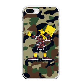 Чехол для iPhone 7Plus/8 Plus матовый с принтом Dab Bart Simpson в Тюмени, Силикон | Область печати: задняя сторона чехла, без боковых панелей | bart | dab | dabbin | simpsons | барт симпсон | даб | дэб | дэббинг | мультик | мультики | мультфильм | мультфильмы | симпсоны