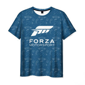 Мужская футболка 3D с принтом Forza Motorsport в Тюмени, 100% полиэфир | прямой крой, круглый вырез горловины, длина до линии бедер | car | crew | dirt | flatout | grid | need | nfs | race | speed | гонки | машина | скорость