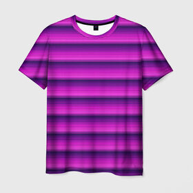 Мужская футболка 3D с принтом Неоновые линии в Тюмени, 100% полиэфир | прямой крой, круглый вырез горловины, длина до линии бедер | абстракция | линии | полосы | узоры | фрактал