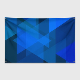 Флаг-баннер с принтом blue texsture в Тюмени, 100% полиэстер | размер 67 х 109 см, плотность ткани — 95 г/м2; по краям флага есть четыре люверса для крепления | abstraction | абстракция | геометрия | грани | линии | полигоны | сочетания | треугольники