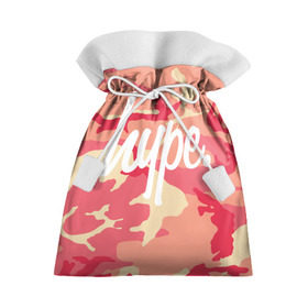 Подарочный 3D мешок с принтом HYPE Оранжевый Камуфляж в Тюмени, 100% полиэстер | Размер: 29*39 см | camo | camouflage | hype | pattern | вечеринка | гламур | камо | камуфляж | клуб | мода | отдых | пафос | приключение | природа | путешествие | розовый | стиль | узор | хайп | черное молоко