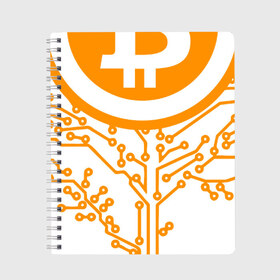 Тетрадь с принтом Bitcoin Tree - Дерево Биткоин в Тюмени, 100% бумага | 48 листов, плотность листов — 60 г/м2, плотность картонной обложки — 250 г/м2. Листы скреплены сбоку удобной пружинной спиралью. Уголки страниц и обложки скругленные. Цвет линий — светло-серый
 | bitcoin | blockchain | tree | биткоин | блокчейн | валюта | деньги | дерево | крипто | криптовалюта | майнинг | технологии