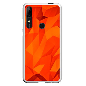 Чехол для Honor P Smart Z с принтом Orange geometry в Тюмени, Силикон | Область печати: задняя сторона чехла, без боковых панелей | abstraction | абстракция | геометрия | грани | линии | полигоны | сочетания | текстура | треугольники