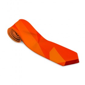 Галстук 3D с принтом Orange geometry в Тюмени, 100% полиэстер | Длина 148 см; Плотность 150-180 г/м2 | abstraction | абстракция | геометрия | грани | линии | полигоны | сочетания | текстура | треугольники