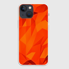 Чехол для iPhone 13 mini с принтом Orange geometry в Тюмени,  |  | abstraction | абстракция | геометрия | грани | линии | полигоны | сочетания | текстура | треугольники