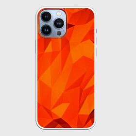 Чехол для iPhone 13 Pro Max с принтом Orange geometry в Тюмени,  |  | abstraction | абстракция | геометрия | грани | линии | полигоны | сочетания | текстура | треугольники