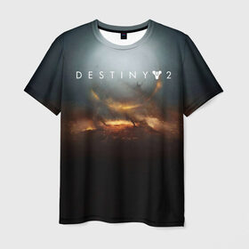 Мужская футболка 3D с принтом Destiny 2 в Тюмени, 100% полиэфир | прямой крой, круглый вырез горловины, длина до линии бедер | destiny | destiny 2 | space | дестени | космос