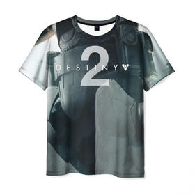 Мужская футболка 3D с принтом 2 в Тюмени, 100% полиэфир | прямой крой, круглый вырез горловины, длина до линии бедер | destiny | destiny 2 | space | дестени | космос