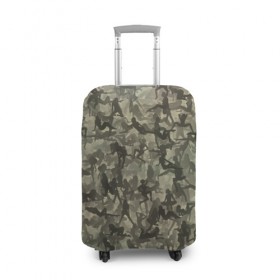Чехол для чемодана 3D с принтом Камуфляж в Тюмени, 86% полиэфир, 14% спандекс | двустороннее нанесение принта, прорези для ручек и колес | go go | девушка | милитари | паттрен | силуэт | текстура | хаки
