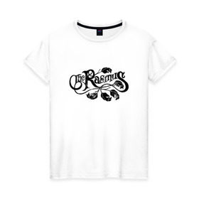 Женская футболка хлопок с принтом The Rasmus в Тюмени, 100% хлопок | прямой крой, круглый вырез горловины, длина до линии бедер, слегка спущенное плечо | rasmus | the rasmus | расмус