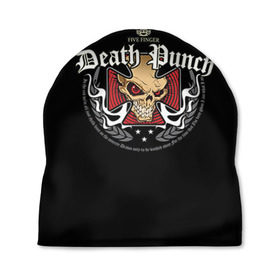 Шапка 3D с принтом Five Finger Death Punch 2 в Тюмени, 100% полиэстер | универсальный размер, печать по всей поверхности изделия | 5fdp | ffdp | five finger death punch