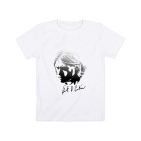 Детская футболка хлопок с принтом Курт Кобейн автограф в Тюмени, 100% хлопок | круглый вырез горловины, полуприлегающий силуэт, длина до линии бедер |  kurt cobain |  nirvana |  курт кобейн | нирвана