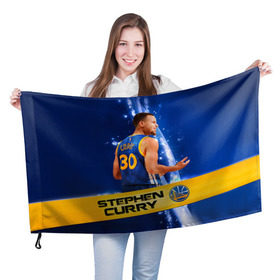 Флаг 3D с принтом Golden State Warriors 8 в Тюмени, 100% полиэстер | плотность ткани — 95 г/м2, размер — 67 х 109 см. Принт наносится с одной стороны | golden state warriors | nba | stephen curry | голден стэйт уорриорз | стефен карри