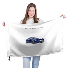 Флаг 3D с принтом Ford Mustang GT 3 в Тюмени, 100% полиэстер | плотность ткани — 95 г/м2, размер — 67 х 109 см. Принт наносится с одной стороны | ford | gt | mustang | shelby | мустанг | форд | шэлби