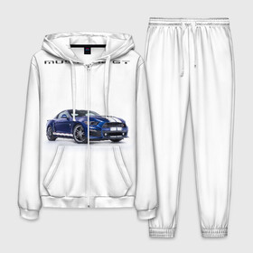 Мужской костюм 3D с принтом Ford Mustang GT 3 в Тюмени, 100% полиэстер | Манжеты и пояс оформлены тканевой резинкой, двухслойный капюшон со шнурком для регулировки, карманы спереди | Тематика изображения на принте: ford | gt | mustang | shelby | мустанг | форд | шэлби