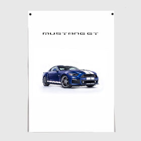 Постер с принтом Ford Mustang GT 3 в Тюмени, 100% бумага
 | бумага, плотность 150 мг. Матовая, но за счет высокого коэффициента гладкости имеет небольшой блеск и дает на свету блики, но в отличии от глянцевой бумаги не покрыта лаком | ford | gt | mustang | shelby | мустанг | форд | шэлби