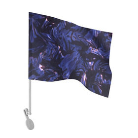 Флаг для автомобиля с принтом Нефть в Тюмени, 100% полиэстер | Размер: 30*21 см | абстракция | жидкость | жижа | нефть | смола | текстура | черная