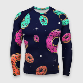 Мужской рашгард 3D с принтом Black Milk Космические Пончики в Тюмени,  |  | black milk | donut | donuts | space | the simpsons | trend | глазурь | дизайн | еда | звезда | звёзды | космос | мода | пончик | симпсоны | симсоны | сладкий | стиль | тренд | узор