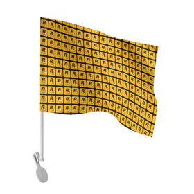 Флаг для автомобиля с принтом Rockstar в Тюмени, 100% полиэстер | Размер: 30*21 см | auto | dead | grand | gta | red | redemption | theft | гта | рокстар